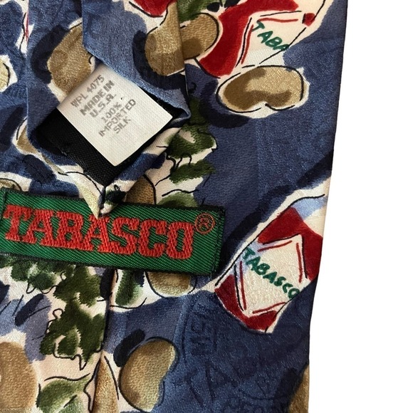 Tabasco Men's Silk Necktie EUC - Picture 3 of 3